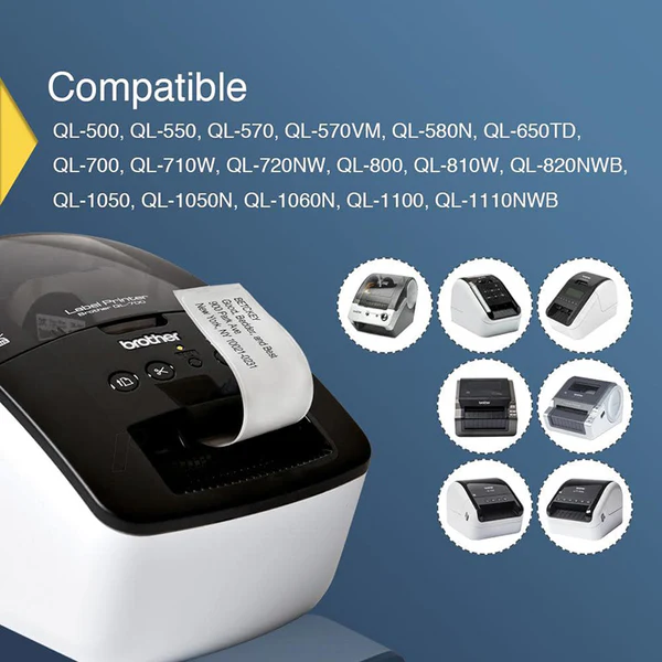 Compatibilité des imprimantes Brother QL avec les étiquettes DK-1203