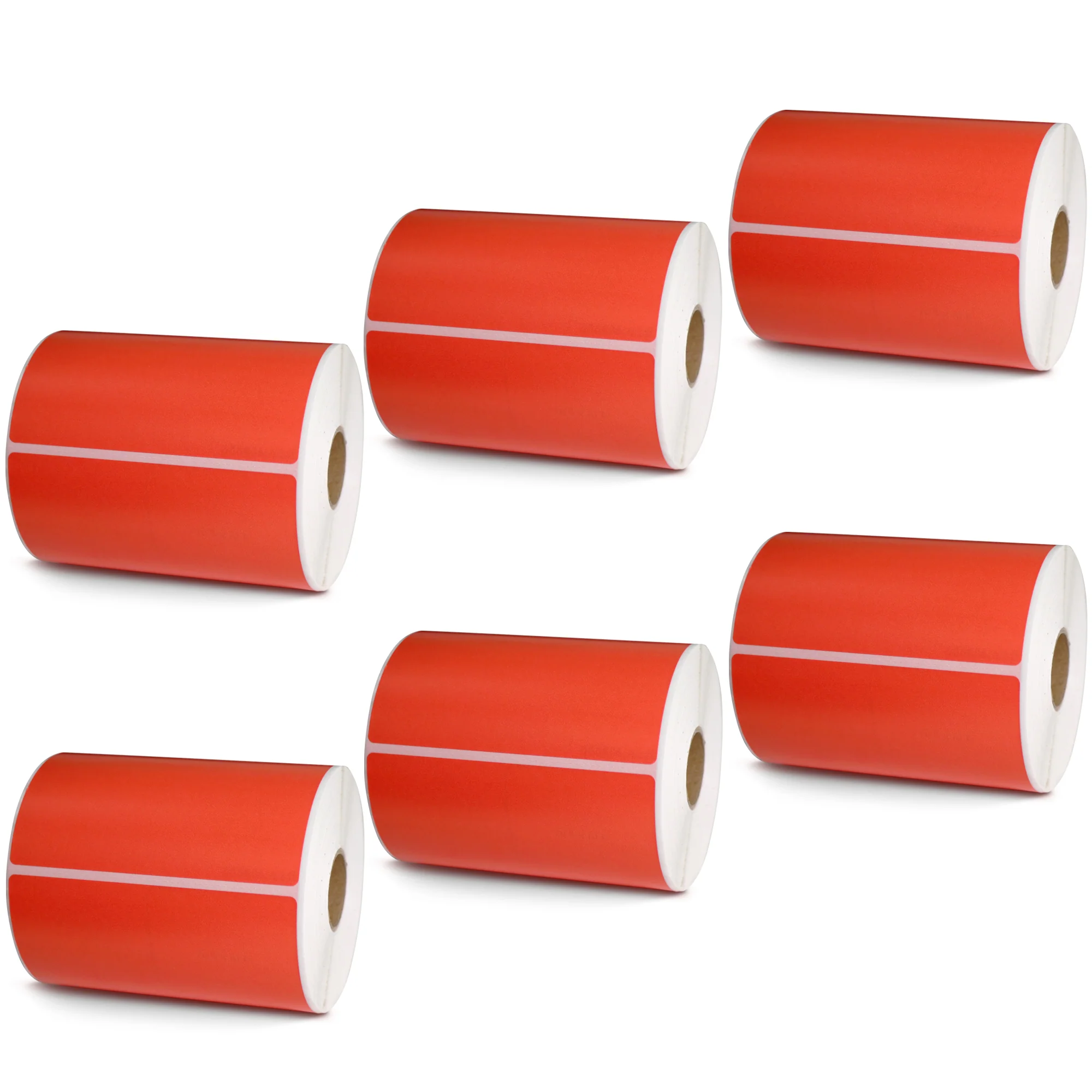 Red 4 x 6 Direct Thermal Labels
